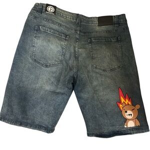 NWT Original Fables Blessed denim short jeans waist 39” Stretches to 40”